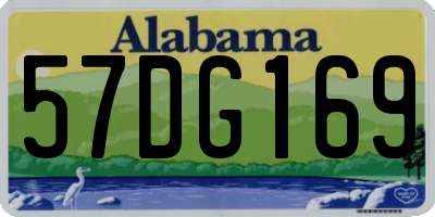 AL license plate 57DG169