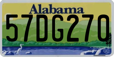 AL license plate 57DG270