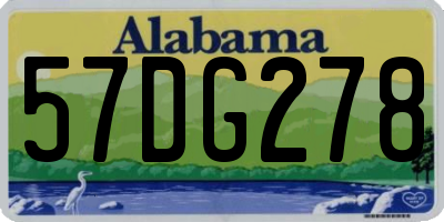 AL license plate 57DG278
