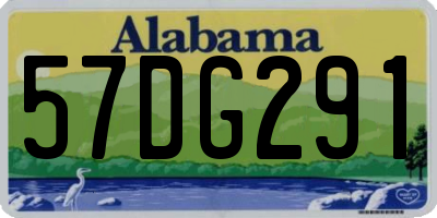 AL license plate 57DG291