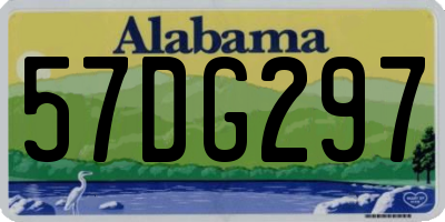 AL license plate 57DG297