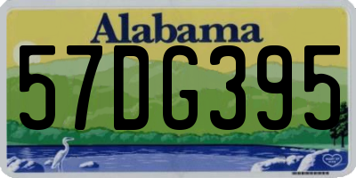 AL license plate 57DG395