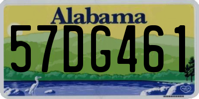 AL license plate 57DG461