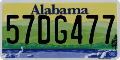 AL license plate 57DG477