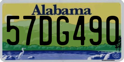 AL license plate 57DG490