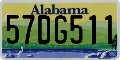 AL license plate 57DG511