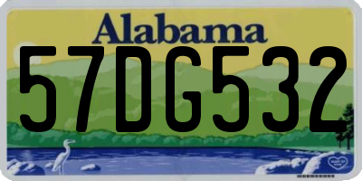 AL license plate 57DG532
