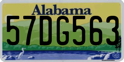 AL license plate 57DG563