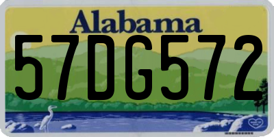 AL license plate 57DG572
