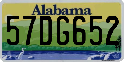 AL license plate 57DG652