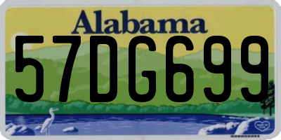 AL license plate 57DG699