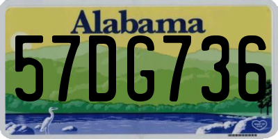AL license plate 57DG736