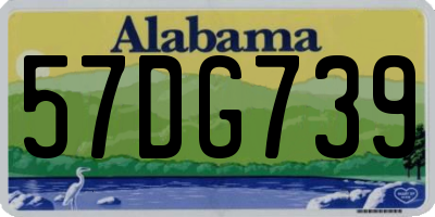 AL license plate 57DG739