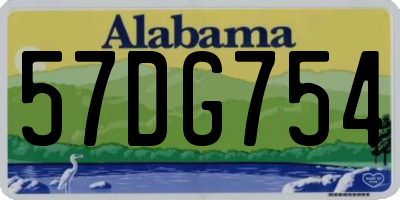 AL license plate 57DG754