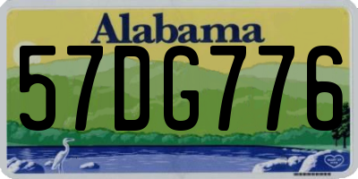 AL license plate 57DG776