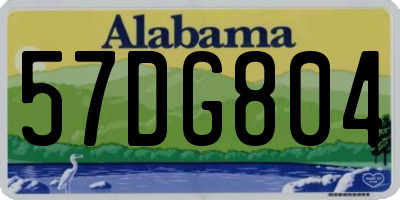 AL license plate 57DG804