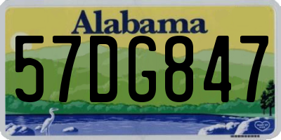 AL license plate 57DG847