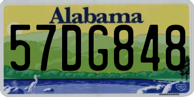 AL license plate 57DG848