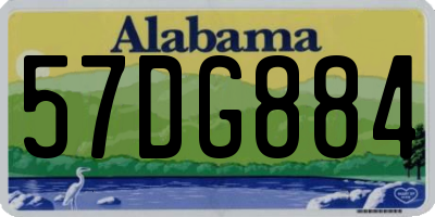 AL license plate 57DG884