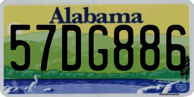 AL license plate 57DG886