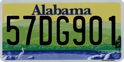 AL license plate 57DG901