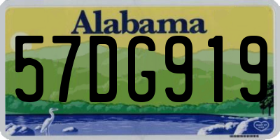 AL license plate 57DG919