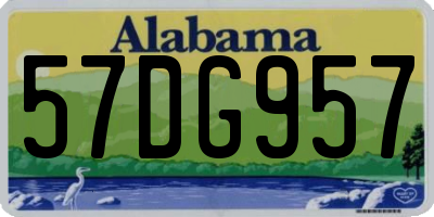AL license plate 57DG957