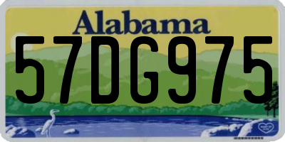 AL license plate 57DG975