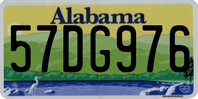 AL license plate 57DG976