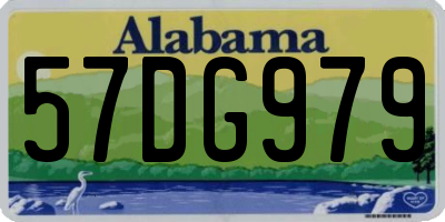 AL license plate 57DG979