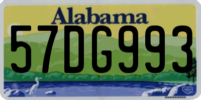 AL license plate 57DG993