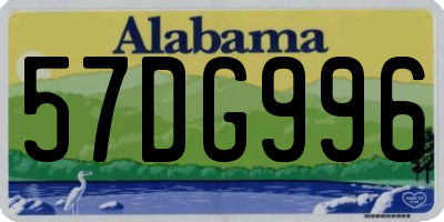 AL license plate 57DG996