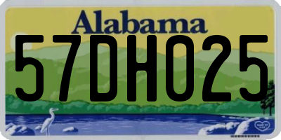 AL license plate 57DH025
