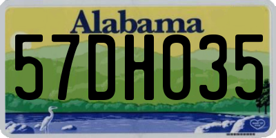 AL license plate 57DH035