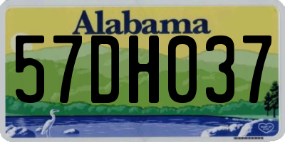 AL license plate 57DH037