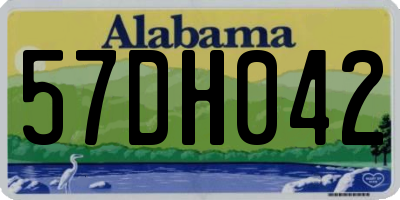 AL license plate 57DH042