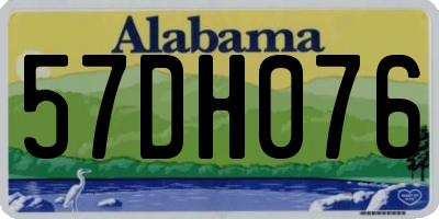 AL license plate 57DH076