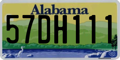 AL license plate 57DH111