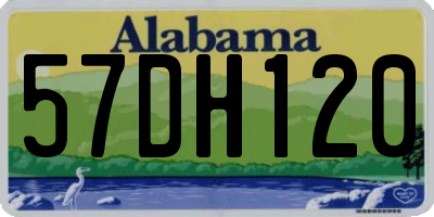 AL license plate 57DH120