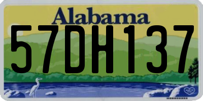 AL license plate 57DH137