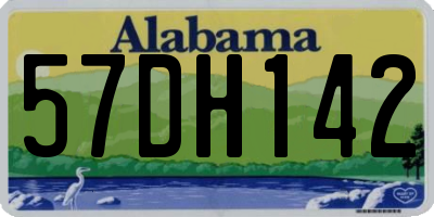 AL license plate 57DH142