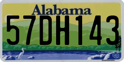 AL license plate 57DH143