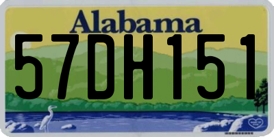 AL license plate 57DH151