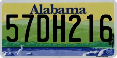 AL license plate 57DH216