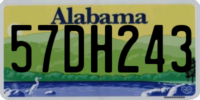 AL license plate 57DH243