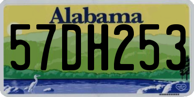 AL license plate 57DH253