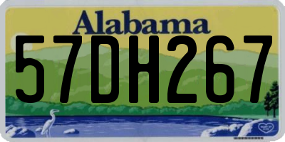 AL license plate 57DH267