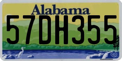 AL license plate 57DH355
