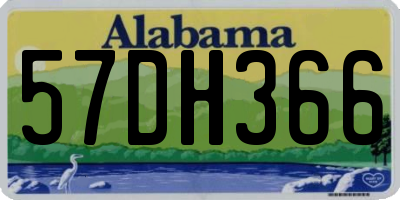 AL license plate 57DH366