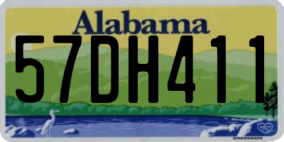AL license plate 57DH411